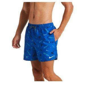 Nike Men's Shorts "Logofetti" Lap Water-Repellent Logo-Print 5" Size 2XL